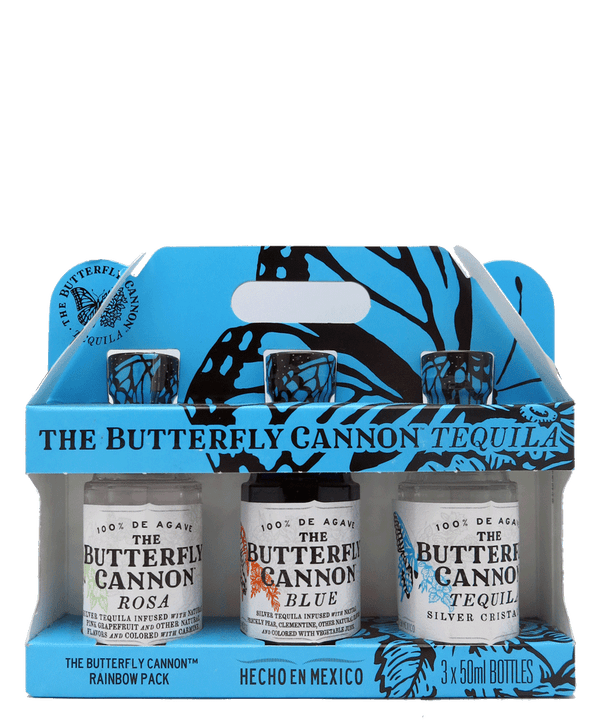 The Butterfly Cannon Tequila Rainbow Pack 3pk 50ml