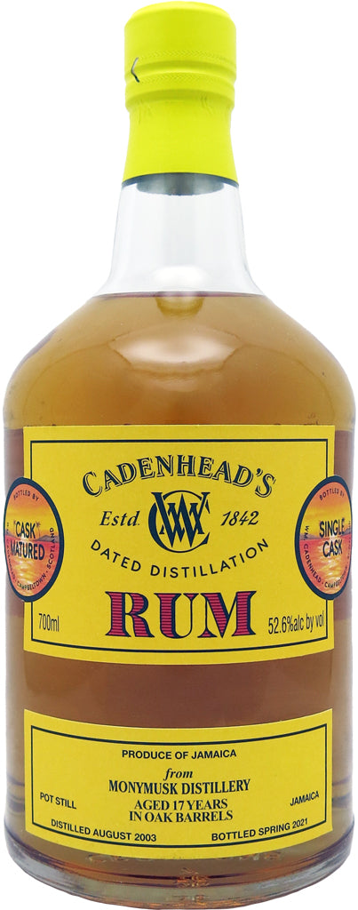 Cadenhead's Monymusk 17 Years old Jamaican Rum 700ml-0