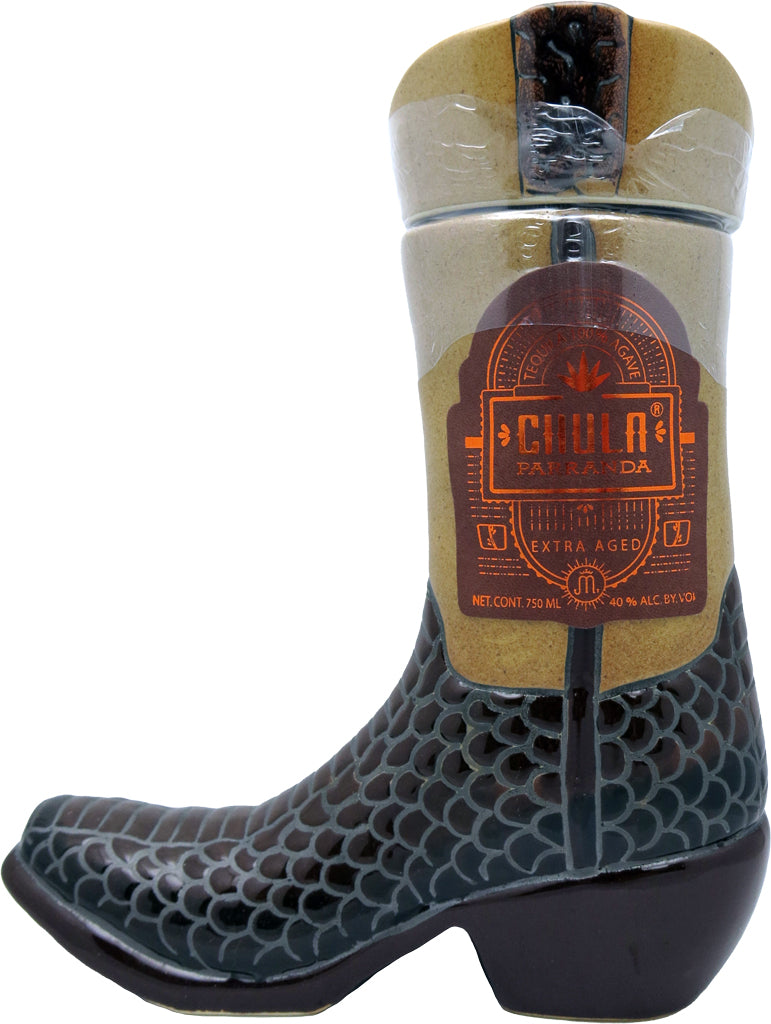 Chula Parranda Tequila Extra Aged (Anejo) Ceramic Boot 750ml-0