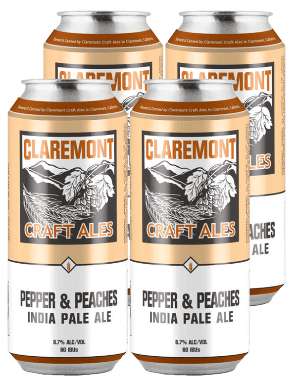 Claremont Pepper & Peaches IPA 4pk 16oz Cans