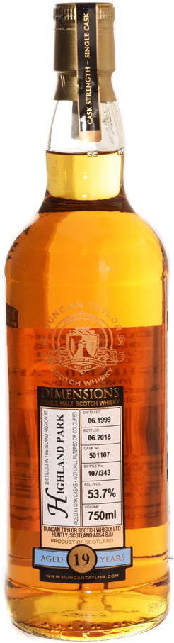 Duncan Taylor Dimensions Highland Park 19 Year Old 1999 750ml