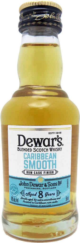 Dewar's Caribbean Rum Cask Finish 8 Year Blended Scotch Whisky 50ml-0