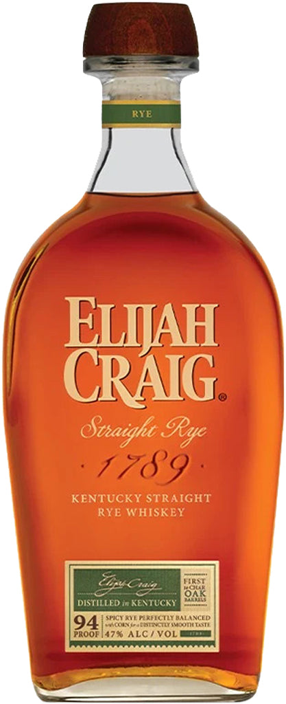 Elijah Craig Straight Rye Whiskey 1.75L-0
