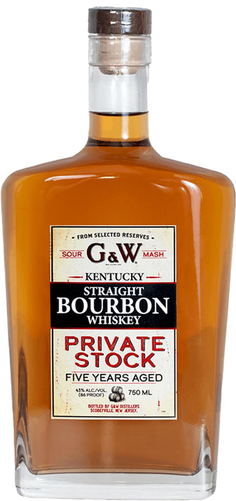 G&W Private Stock 5 Year Old Kentucky Sour Mash Bourbon Whiskey 750ml