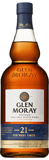 Glen Moray Single Malt Whiskey Portwood Finish 21 Year Old 750ml-0