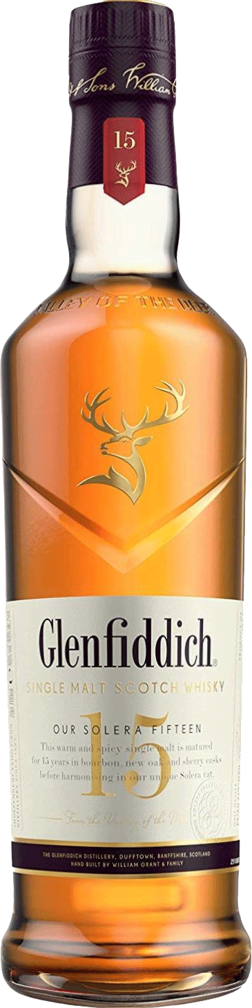 Glenfiddich 15 Year Old Single Malt Whisky 750ml-0