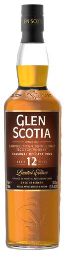 Glen Scotia Seasonal Release Amontillado Sherry Cask Finish 12 Year Old Whisky 700ml-0