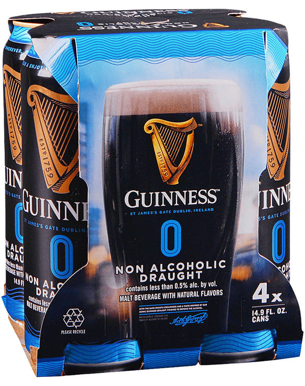 Guinness Zero Non-Alcoholic Draught 4pk Cans
