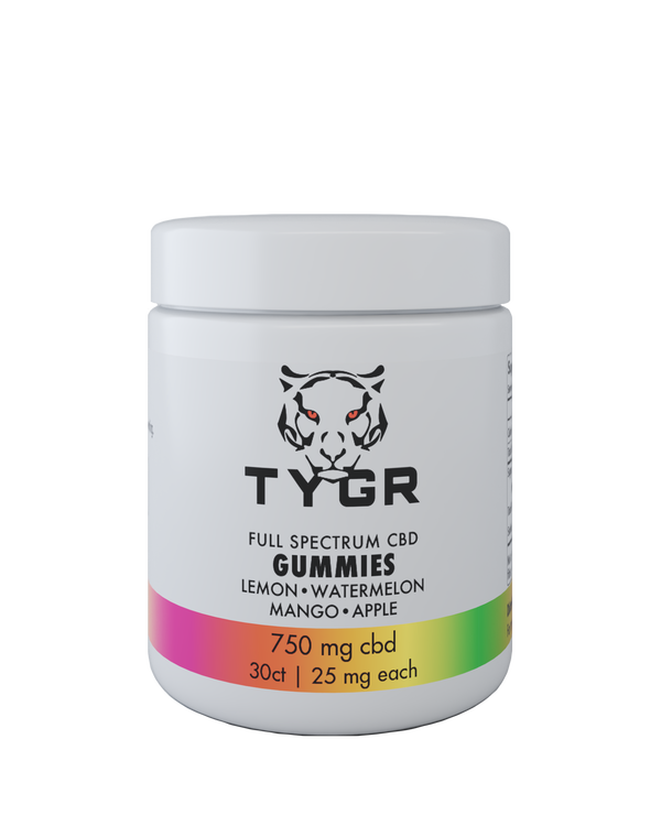 TYGR CBD Assorted Gummies Full Spectrum 750mg
