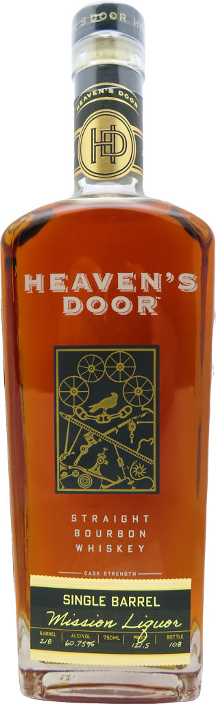 Heaven's Door "Mission Exclusive" Single Barrel #218 Cask Strength Straight Bourbon 121.5 Proof 750ml-0