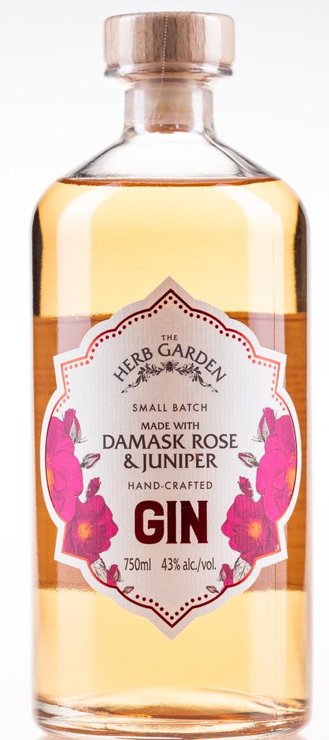 The Herb Garden Damask & Juniper Rose Gin 750ml