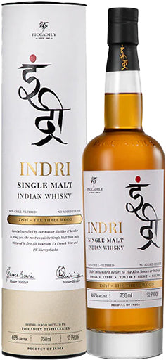 Indri 'Trini The Three Wood' Indian Single Malt Whisky 750ml-0