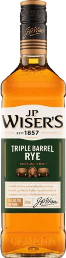JP Wiser's Canadian Triple Barrel Rye Whisky 750ml