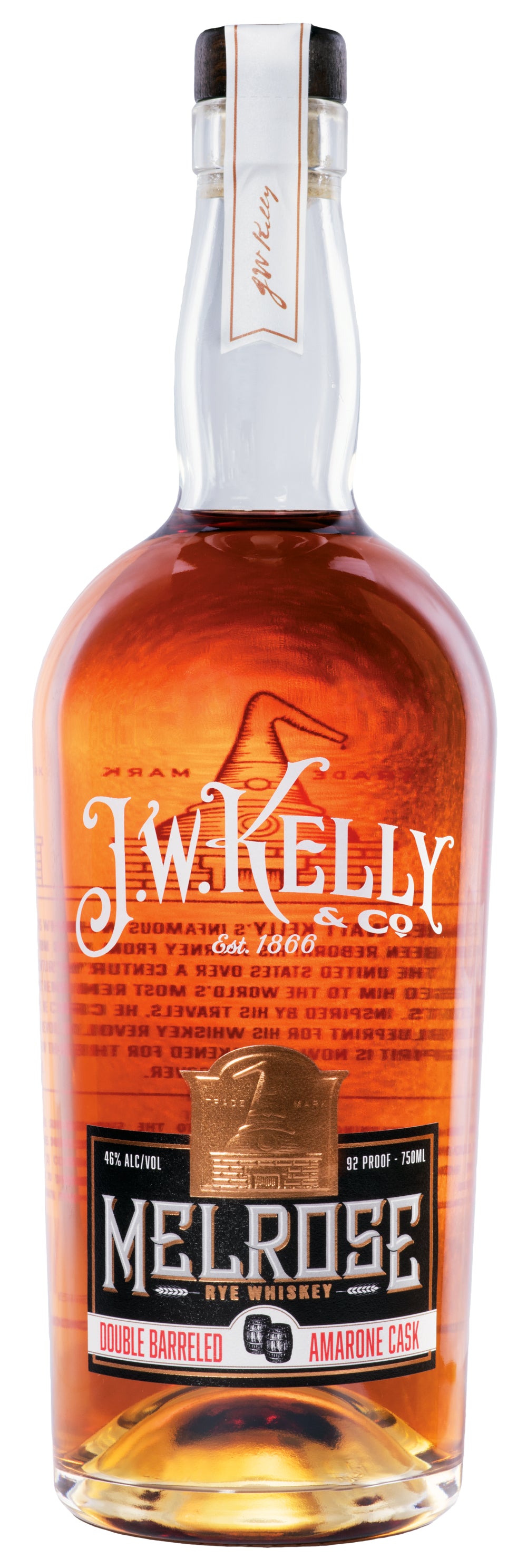 J.W. Kelly Melrose Rye Whiskey Amarone Cask 750ml-0