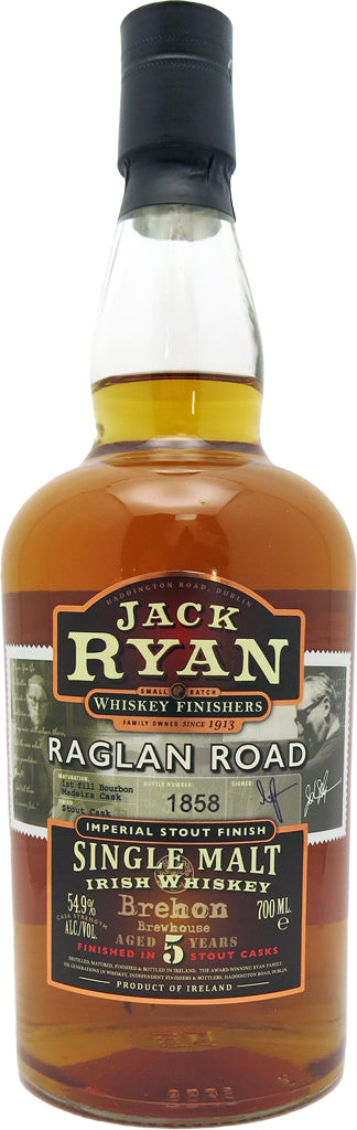 Jack Ryan Raglan Road Single Malt Irish Whiskey 5 Years Old 700ml