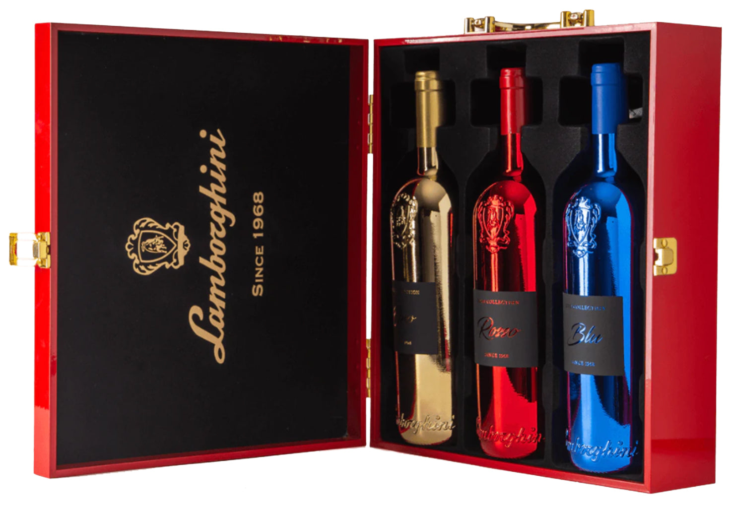Lamborghini LUXE Red Collection With Gift Set Wine 3 Pack 750ml-0