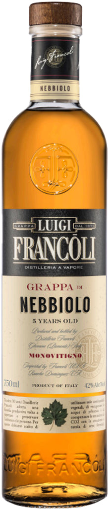 Luigi Francoli Grappa Di Nebbiolo 5 Year Old 750ml-0