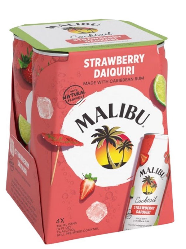 Malibu Cocktail Strawberry 4pk Cans