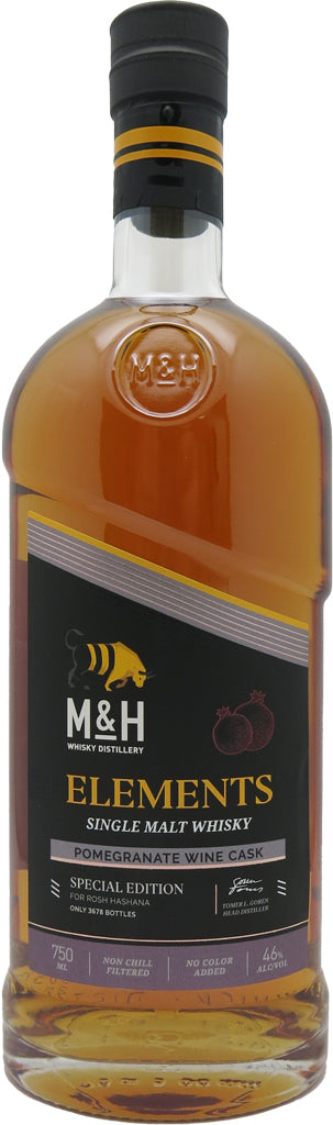 Milk & Honey Elements Pomegranate Wine Cask Israel Single Malt Whisky 750ml-0