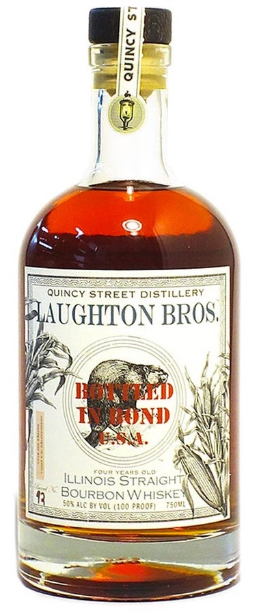Quincy Street Laughton Bros Bottled In Bond Bourbon Whiskey 4 Year Old 750ml-0