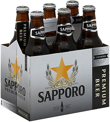 Sapporo 6pk Bottles