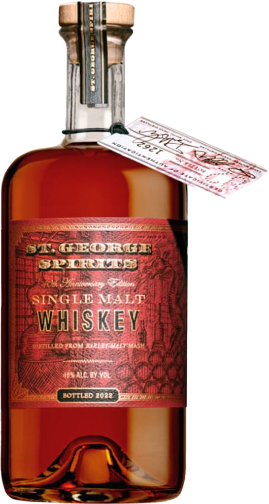 St. George 40th Anniversary Single Malt Whiskey 750ml