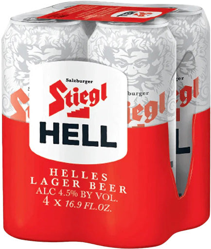 Stiegl Hell Helles Lager 16oz 4pk Cans