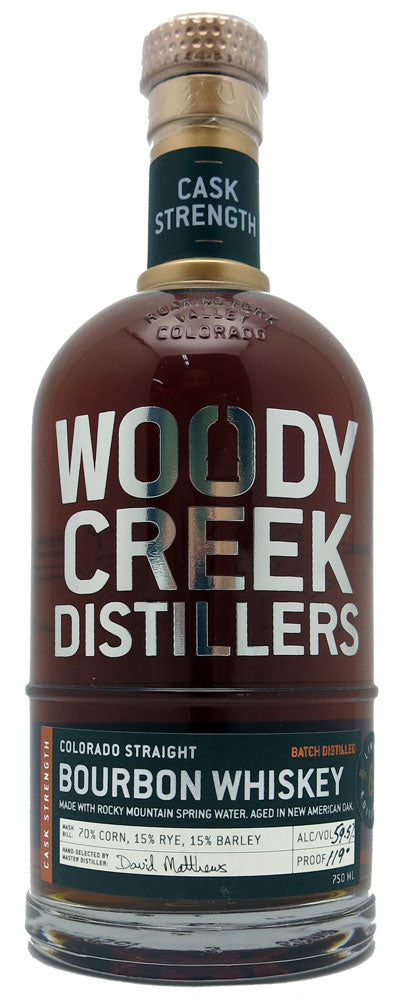 Woody Creek Straight Bourbon Cask Strength 750ml-0