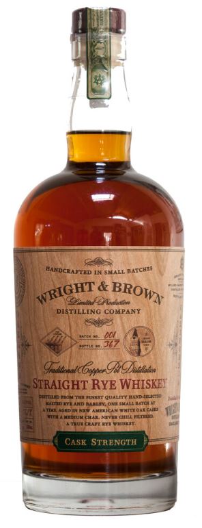 Wright & Brown Rye Whiskey Cask Strength 750ml-0
