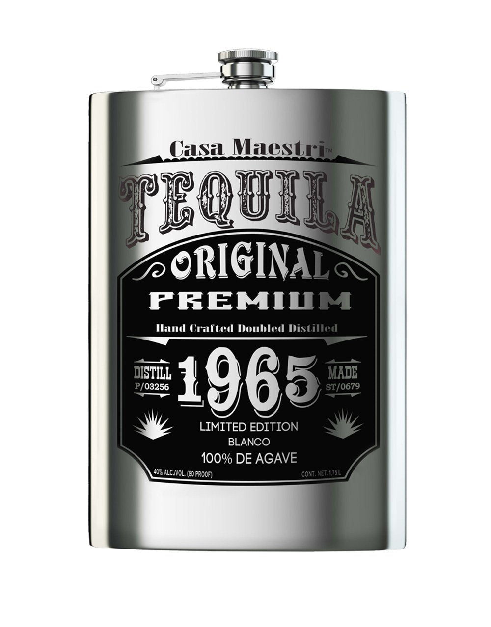 Casa Maestri 1965 Tequila Blanco Flask 750ml-0