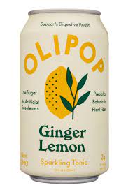 Olipop Ginger Lemon Sparkling Tonic 12oz Can