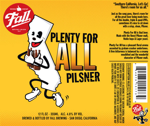 Fall Brewing Plenty For All Pilsner 6pk Cans-1