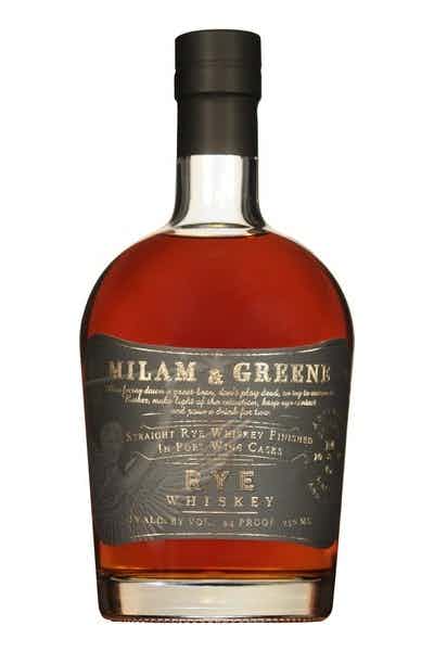Milam & Greene Straight Rye Whiskey Port Cask Finished 750ml-0