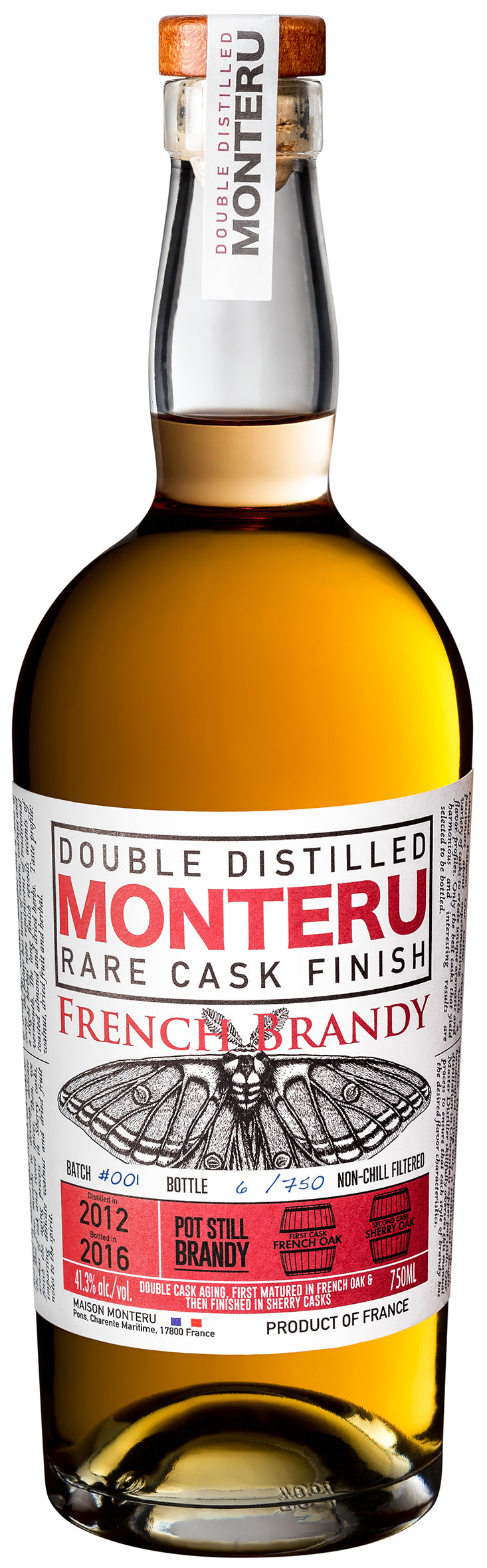 Monteru Sherry Cask French Brandy 750ml-0