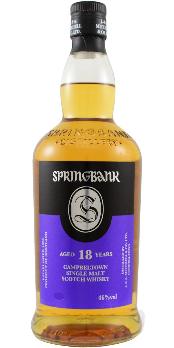 Springbank 18 Year Old Single Malt Whisky 700ml