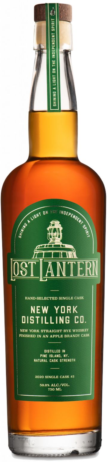 Lost Lantern Single Cask #3 New York Distilling Apple Brandy Finished Rye Whiskey 119.2pf 750ml-0