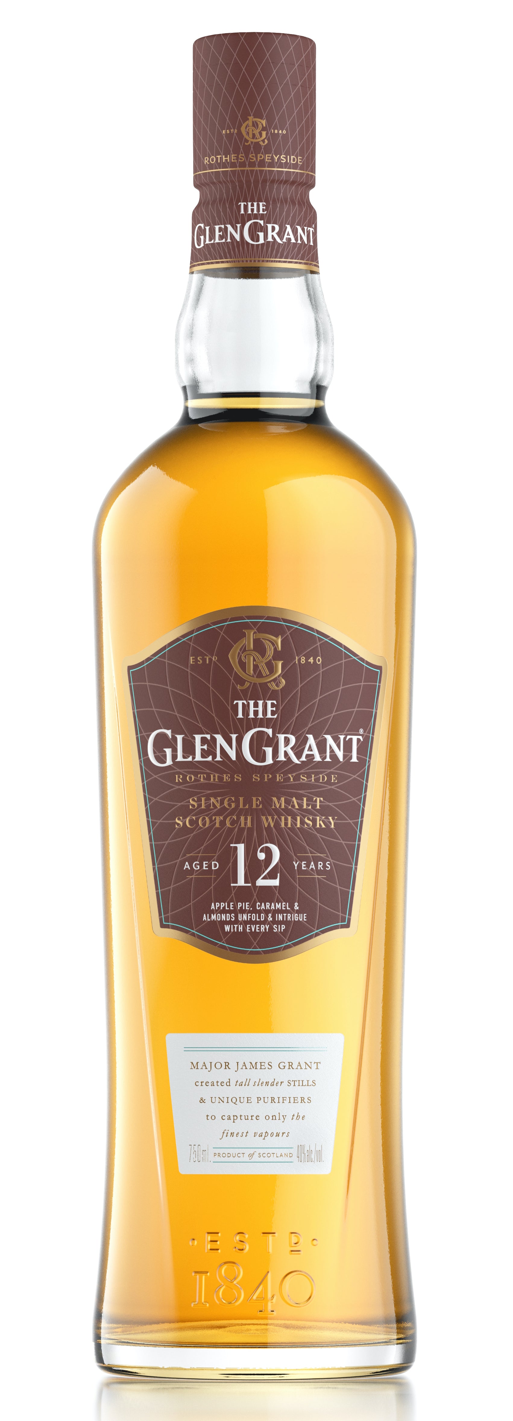 Glen Grant 12 Year Old Single Malt Whisky 750ml-0