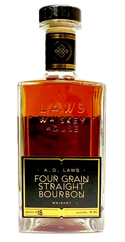 A.D. Laws Four Grain Cask Strength Straight Bourbon Whiskey 750ml