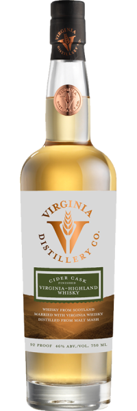 Virginia Distillery Co Cider Cask Finish Virginia Highland Whisky 750ml-0